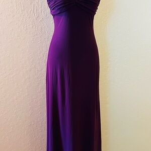 B. Smart Deep Purple Halter Maxi‎ Dress